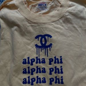 Alpha Phi cc print short sleeve tee